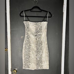 Fashion Nova: Slide Snake Sequin Mini Dress